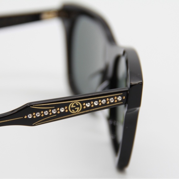 NEW GUCCI BLACK WOMEN CAT EYE SUNGLASSES GUCCI - Picture 9 of 12